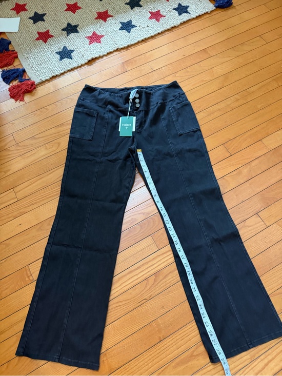 HALARA Denim - HALARA Black High-Rise Wide Leg Pants with Triple Button Waist XL NWT